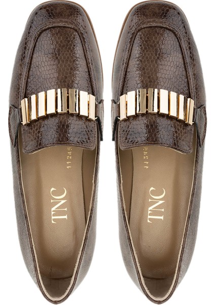 Kadın Deri Kahverengi Loafer Ayakkabı 945 11245-1 Bn Ayk SK24-25 Khv Ptk Bsk indirimleri