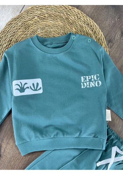 Dino Baskılı Relaxed Eşofman Takımı