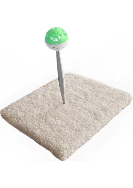 Yaylı Toplu Hacıyatmaz Kedi Aktivite Oyuncağı 16-20 cm Krem Rengi