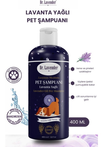 Antiseptik Pet Şampuanı 400 ml & Haşere Kovucu Tüy Bakım Spreyi 150 ml