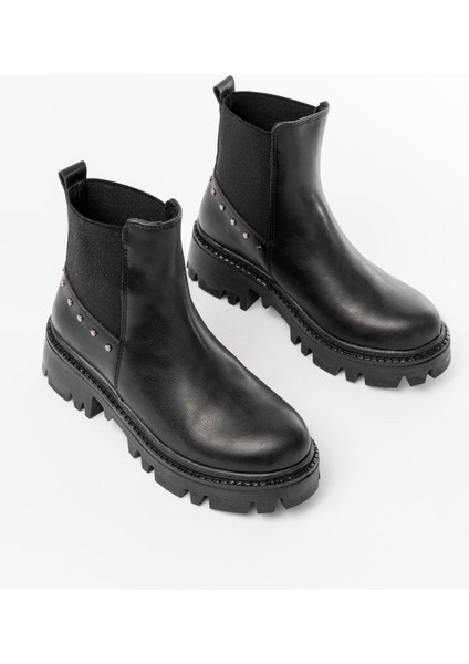 868-2005 Siyah Lastikli Günlük Kadın Bot fırsatları