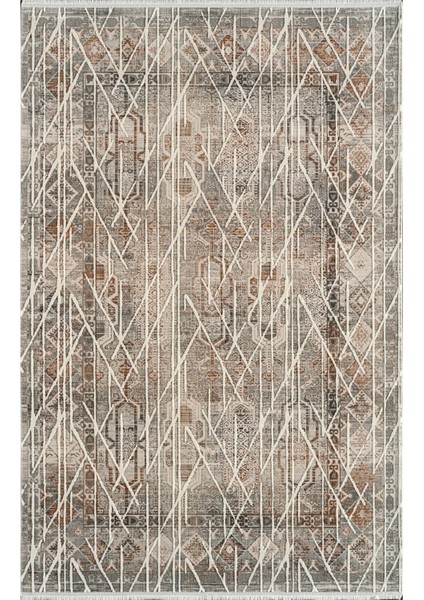Marlow QJ01A Krem Gri Multi Akrilik Yumuşak Dokulu Klasik Modern Halı