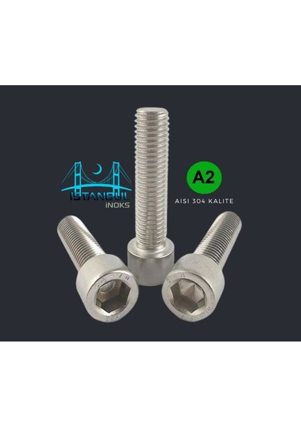 Paslanmaz İmbus Civata M5 x 10 - 15 Adet