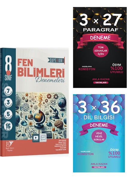 8. Sınıf Lgs Fen Bilimleri Superıor 15 Li Deneme / Anla Kazan Dilbilgisi / Denemesi