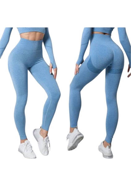 Yoga Tayt, Kadınlar Için Yüksek Bel Yoga Taytları, Dikişsiz Popo Kaldırma Yoga Tayt, Spor Taytları, Karın Kontrol Streç Jimnastik Koşu Taytı