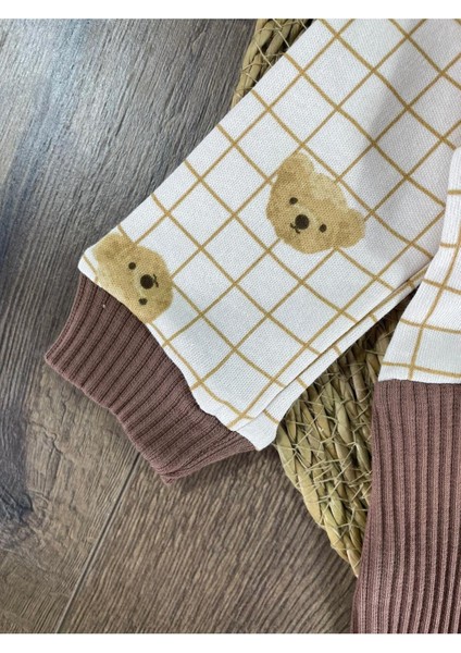 Kaşkorse Esnek Papyonlu Ayıcık Figürlü Patikli Çıtçıtlı Erkek Bebek Tulum fırsatları