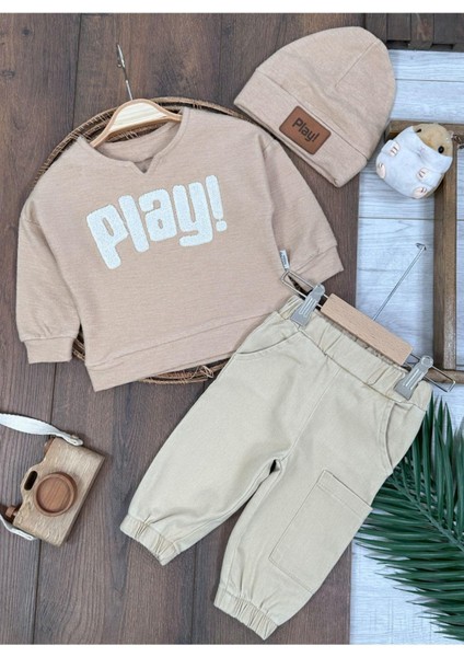 Bereli Likralı Play Nakışlı! Kanvars Pantolon 3lü Erkek Bebek fiyatları