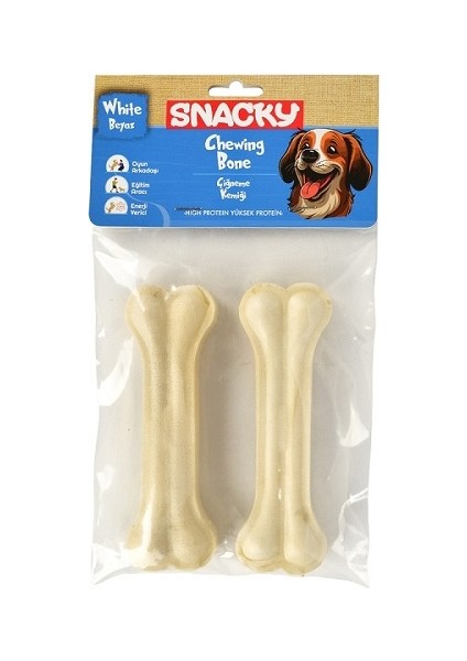 Snacky Beyaz Köpek Kemik **13 cm **2'li