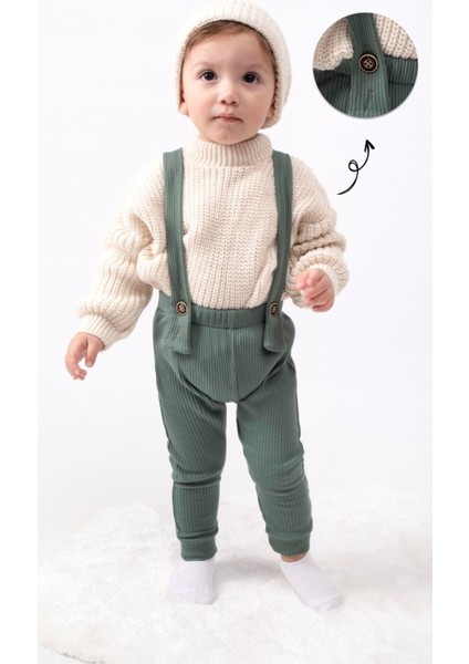 Triko Kazak Oversize Esnek Salopet Bereli Bebek Takım fiyatları