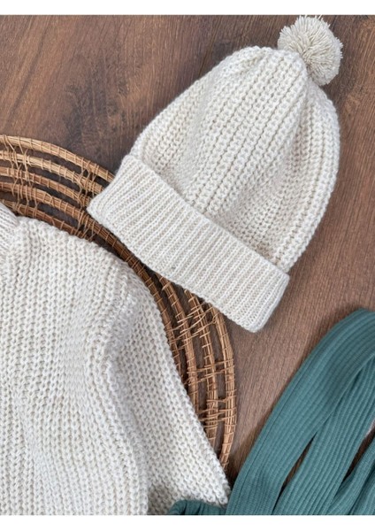 Triko Kazak Oversize Esnek Salopet Bereli Bebek Takım indirimleri