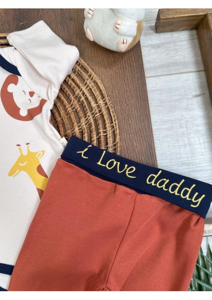 Safari Baskılı Çoraplı Alttan Çıtçıtlı Erkek Bebek Takım-Zıbın Takım modelleri