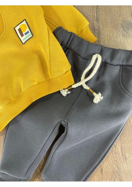 3 Iplik Içi Şardonlu Armalı Kışlık Erkek Bebek Takım fırsatları