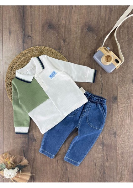 Şeritli Polo Yaka Erkek 2li Takım