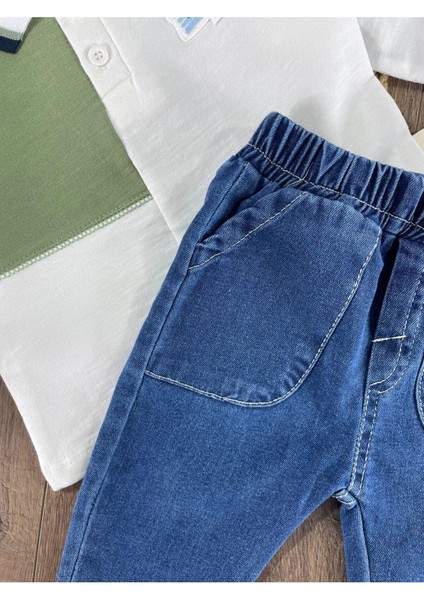 Şeritli Polo Yaka Erkek 2li Takım modelleri