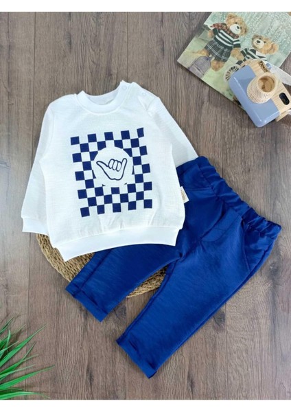 Dama Desenli Özgün Alt Üst Ikili Takım