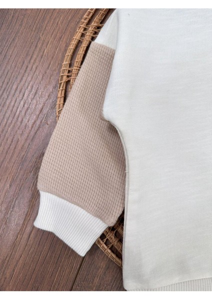 Ayıcık Baskılı Bisiklet Yaka Düğme Detaylı 2'li Bebek Takım indirimleri