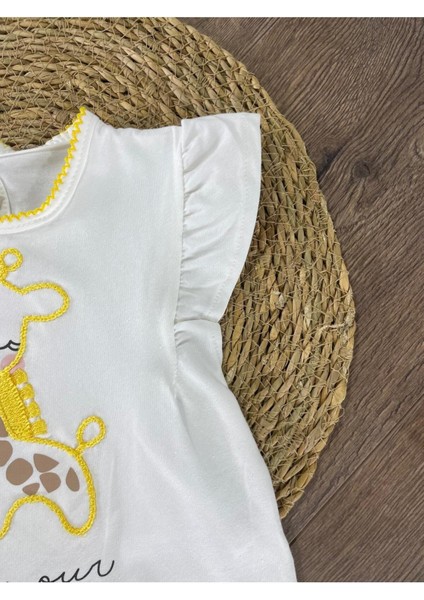 Zürafa Desenli Şortlu 2li Takım modelleri