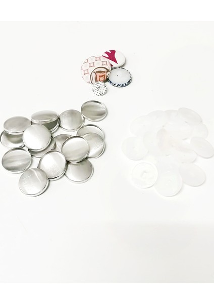 KLİNKSHOP 18 Boy Kumaş Kaplama Düğme Basma Için Kapsül - 11,5mm Düğme Yapımı Kapsülü