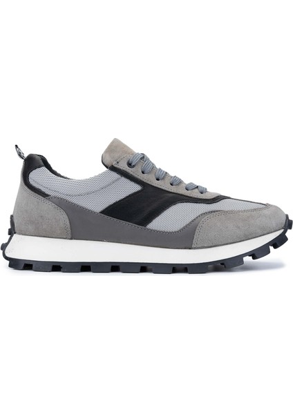 Tamer Tanca Erkek Deri & Tekstil Gri Sneakers & Spor Ayakkabı 1084 7004 Erk Ayk SK24-25 Grı