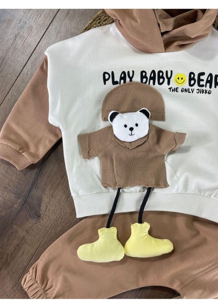 Kapşonlu Panda Kabartmalı 2li Takım fiyatları