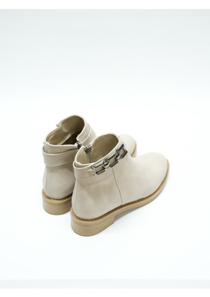 F. Brand Zincir Aksesuarlı Günlük Kadın Bot, Bej (Ladik) fiyatları