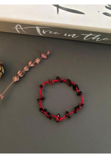 Kadın Baltık Kehribar Bileklik Kırmızı Ipli 18CM