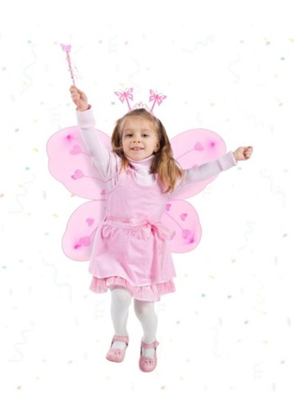 Toz Pembe Kelebek Kanadı Tacı ve Sopası fiyatları