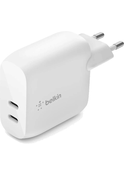 Belkın Dual Usb-C 45W Şarj Cihazı Beyaz