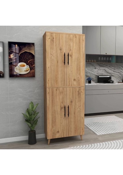Home Enda 6 Raflı 4 Kapaklı Çok Amaçlı Dolap Atlantik Çam