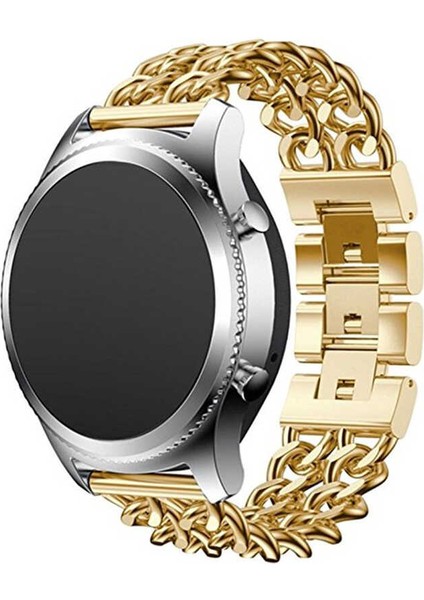 Xiaomi Redmi Watch 5 Active Uyumlu (22MM) Zincir Halkalı Metal Kordon-17 Gold