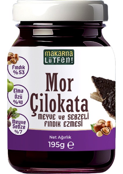 Makarna Lütfen Mor Çilokata (Antosiyoninli Fındık Kreması-195 G)