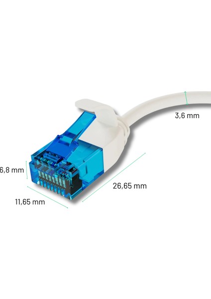 Irenıs 1 Metre Cat6 U/utp Esnek Kablo