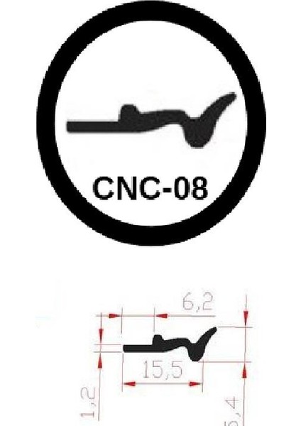 Cnc Kızak Fitili Cnc Sıyırıcı Contası 5 Metre Siyah
