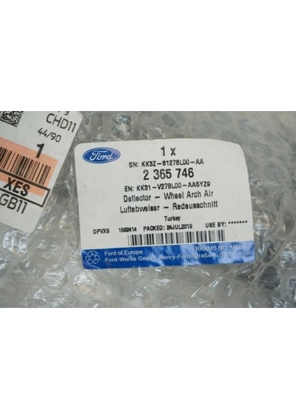 Çamurluk Dodiği Ön Sağ Ford Transıt V-363E Mca Bm 18- (Oem No: KK31 V278L00 AA5YZ9)