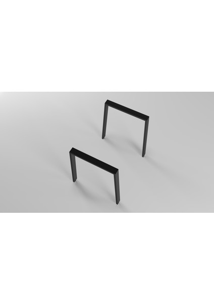 Ters U Model Metal Ayak Seti Siyah Metal Masa Ayağı