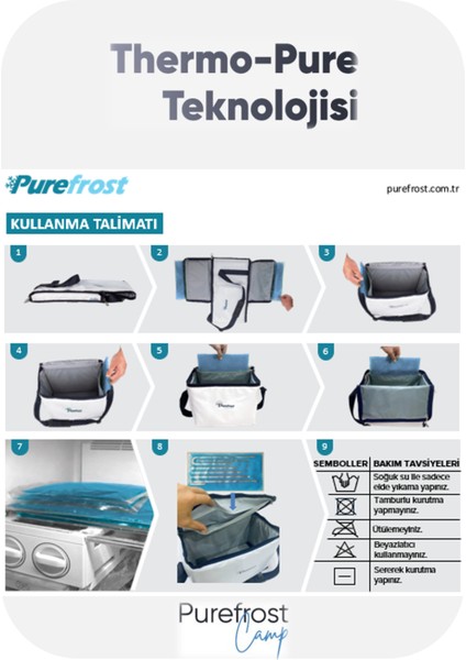 6'lı Thermo-pure® PF15 Camp Soğutucu Termal Çanta Yedek Jel Seti