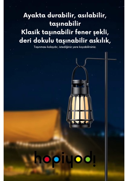 Kamp Işığı 5.3 Bluetooth Hoparlör Taşınabilir Speaker 3600MAH Güçlü Lithium Batarya Tatil Kamp ve Gezilerde 3 Farklı LED Işık