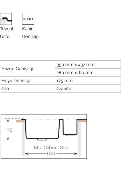 Evye Valente D-150L Croma Granit