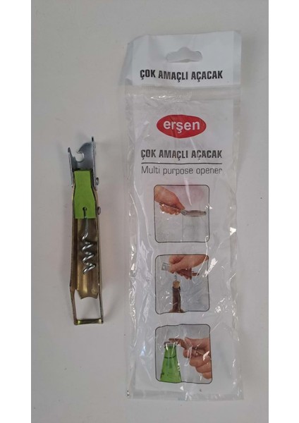 Erşen / Leva Çok Amaçlı Konserve Açacağı Metal Tirbişon / Türbüşon / Türbişon (LV-2659)