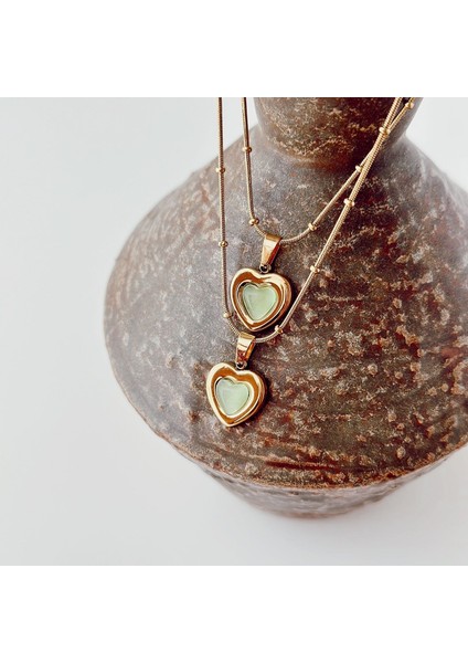 Olive Love Steel Necklace | Çelik Kolye