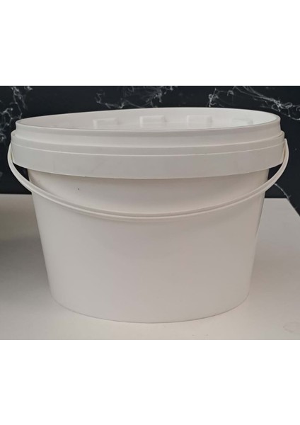 Leva House 3 Litre Plastik Kova - Beyaz - 3 Lt Saplı - Sızdırmaz Kilitli Çok Amaçlı Kapaklı Kova - Boya Kovası , Zeytin Kovası , Saksı Vb Alanlarda Kullanılabilir - Gıda Uyumlu Değildir