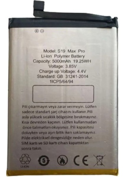 Reeder S19 Max Pro Uyumlu 5000 Mah Batarya NT-104121