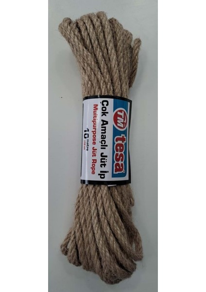 TESA ÇOK AMAÇLI JÜT İP / HASIR İP / EL İŞİ İPİ 10 METRE (+-10cm) KALINLIK 5 mm