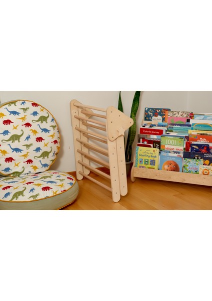 Orta Boy Tırmanma Üçgeni | Montessori Tırmanma Merdiveni | Orta Boy Tırmanma ve Denge Oyuncağı | Okul Öncesi Gelişim için Montessori Orta Boy Tırmanma Üçgeni