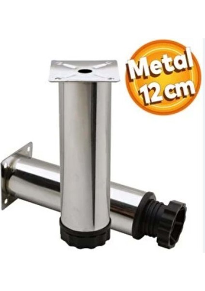 Metal Baza Ayak 12 cm Krom