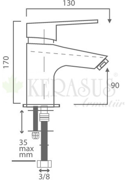 Platınum Serisi - Mix Lavabo Bataryası 40ø - Mat Siyah