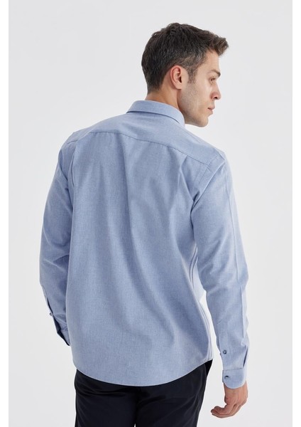 Mavi Comfort Fit Gizli Düğmeli Yaka Gömlek fırsatları