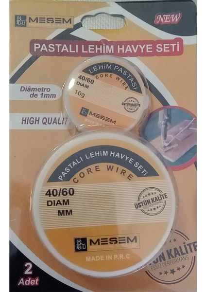 Pastalı Lehim Teli Seti