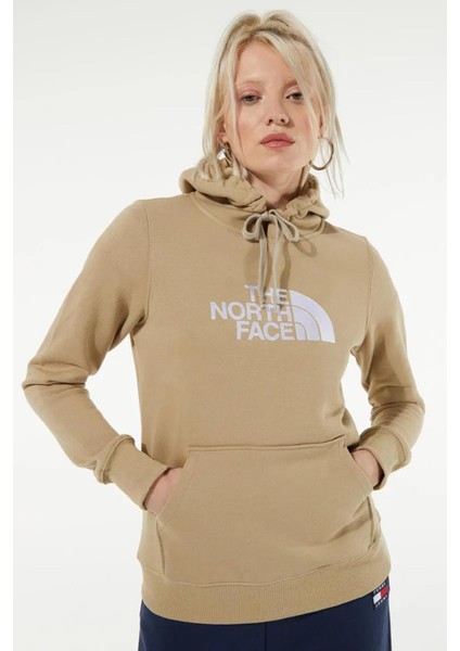 Women's Drew Peak Pull Hoodie Flax Kadın Kapüşonlu Sweatshirt Bej