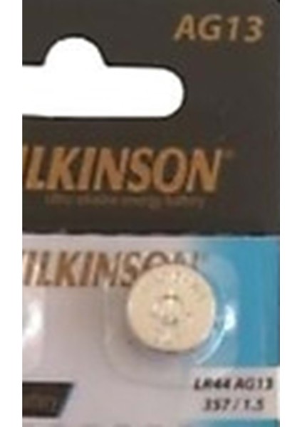 AG13 / LR44 / A76 / 357 / 1,5 V Pil Wilkinson ( 1 Adet Fiyatıdır )